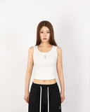 [MADE] W Chest Logo Crop Sleeveless