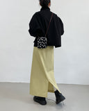 Slit slacks long skirt