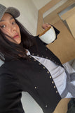 TWEED SNAP CROP JACKET