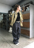 WASHED BLACK DENIM PANTS
