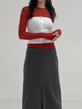 Button Ribbed Tube Top