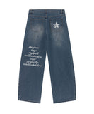 STAR H Wide Curved Jeans
