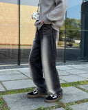 Ruko Washing Wide Denim Pants