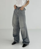 855 Pintuck Wide Denim Pants
