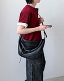 Half Moon Leather Cross Bag