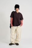 Two-tone stripe layered long sleeve