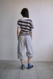 OFF-SHOULDER SHIRT LAYERED UNBALANCED T-SHIRT