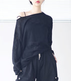 Duren See-Through Shirring T-Shirt