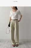 Ber Linen Two Tuck Wide Slacks