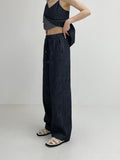 [non-fade] Selvedge Banding Wide Pants