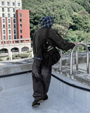 Border pocket balloon jeans