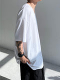 Long Over Giant U-neck Short sleeve T-shirt