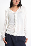 Peaky Ruffle V-neck Cardigan