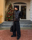 Niro high-neck knit padding