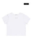 Elver eyelet cropped tee