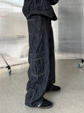 Non-Fade Curved Cargo Denim