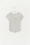 (W) Caps Striped Top