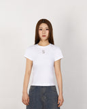 [MADE] W Chest Logo Crop Short Sleeve