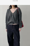 Enne Alpaca V-Neck Loose-Fit Cardigan