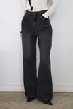 Tone-on tassel black denim