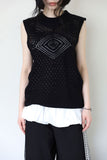 Punching Net Knit Sleeveless