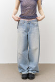 (W) Lace Sagging Denim