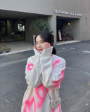 HAND-MADE heart painting knit