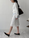 Forming Boat Neck Cardigan T-shirt