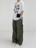 Alphabet Lettering Overfit Short Sleeve T-Shirt