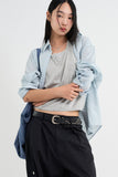 Star stud leather belt