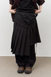 (W) Has Pleats Wrap Skirt