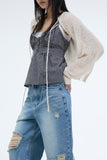 PRTN) Destroyed Bolero Cardigan