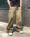 Damage Cotton Curved Pants