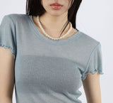 Pearl clip necklace