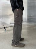 Nylon Round Zipper Pocket Pants