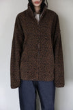 Leopard Fleece Zip-up