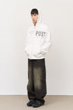 Post Printed Zip Hoodie