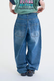 Darnel curved denim pants