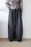 Roll-up button wide pants
