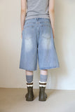 Fever Wrap Denim Bermuda
