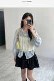 Garlic Punched Knit Bustier