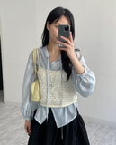 Garlic Punched Knit Bustier