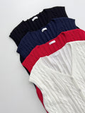 [summer] Cable V-neck Knit Vest