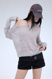 PRTN) Layered Stripe Summer Sweater