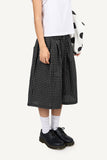 Gingham Check Banding Bermuda Pants