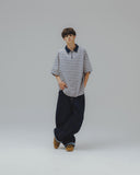Panelled Barrel Denim Pants - Indigo