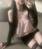 ining strap frill top