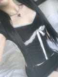 Toani Black Heart Chain Necklace