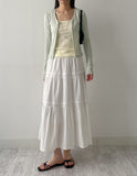 Layered Tiered Flare Long Skirt