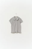 (W) Union Dot Collar Top